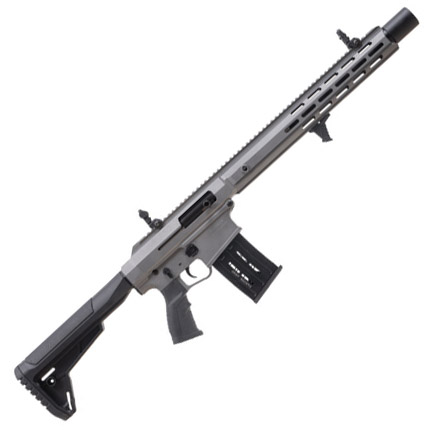 Modern firearm with sleek design and magazine.