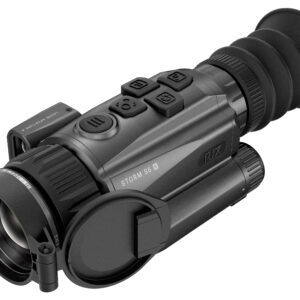 Black thermal night vision scope with controls