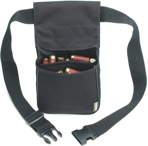 Black ammunition bag with cartridges inside.