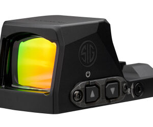 SIG optic sight with colorful lens display.
