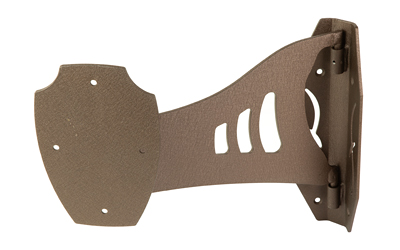 Brown wall mount bracket with decorative design