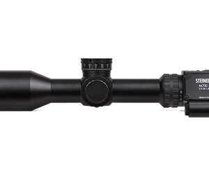 Black rifle scope with adjustable magnification