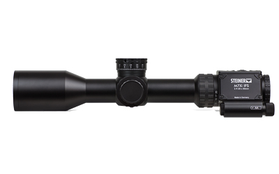 Black rifle scope with adjustable magnification