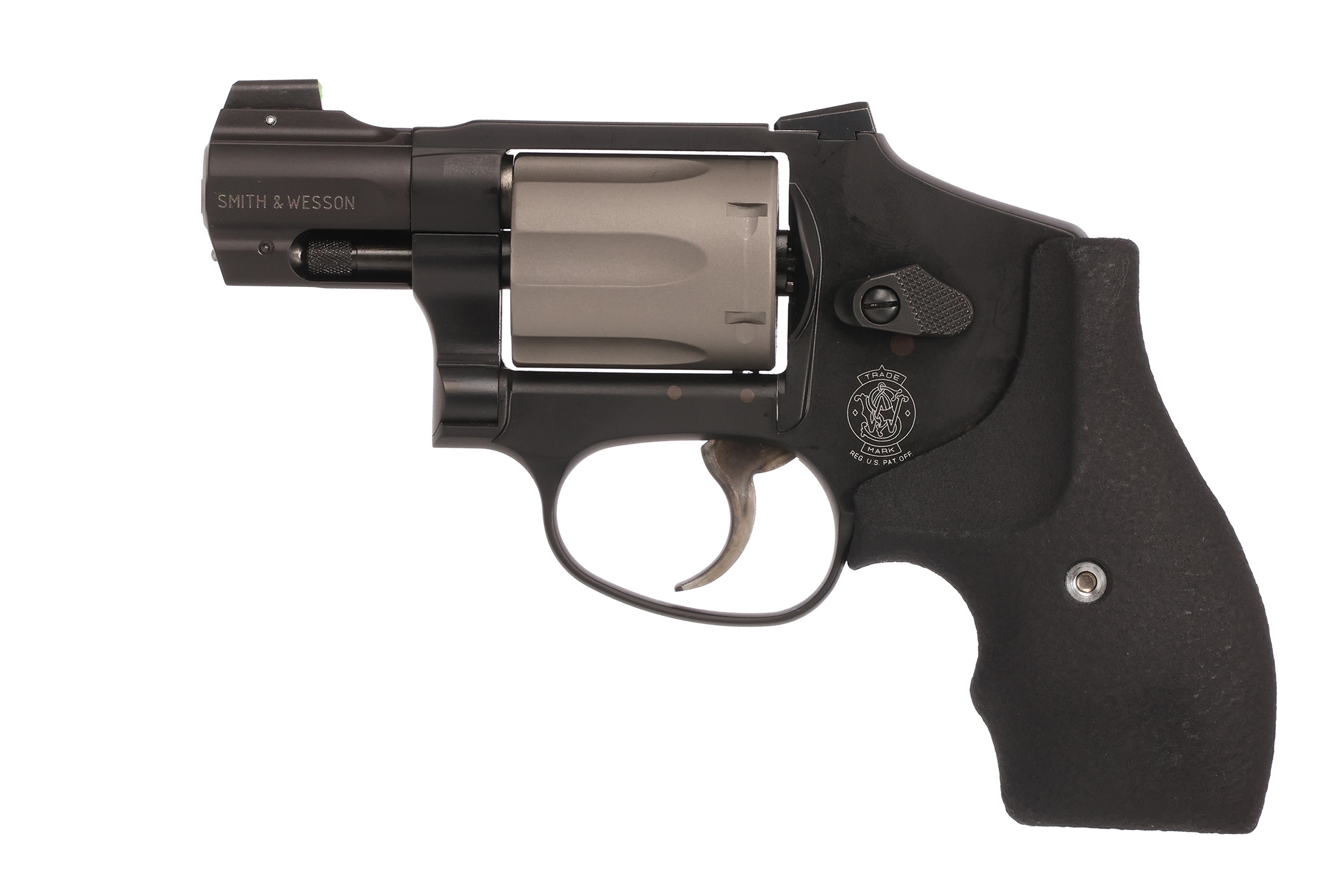 Smith & Wesson revolver on a white background