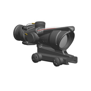 Military optical sight with adjustable range features