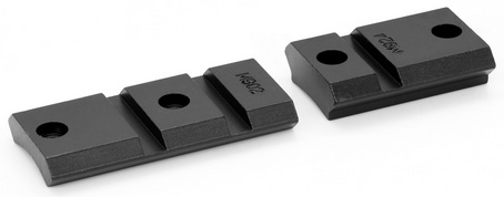 Two black rail adapters for mounting accessories.