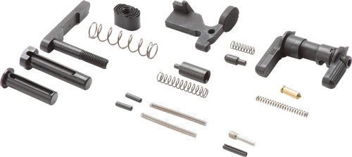 Assorted firearm assembly parts and components.