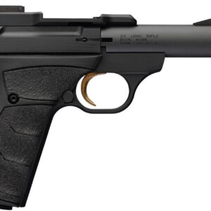 Black semi-automatic pistol with textured grip.