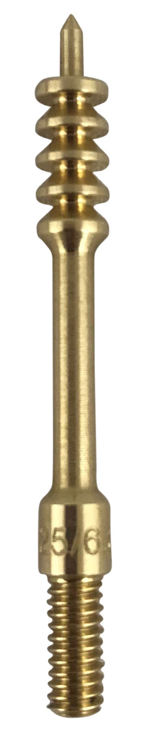 Close-up of a gold-colored screw or bolt.