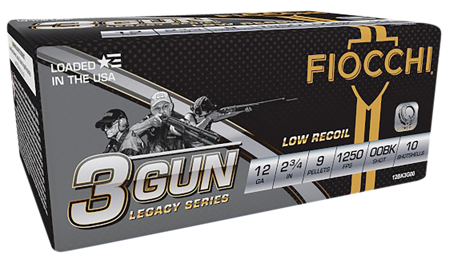 Fiocchi 3 Gun Legacy Series shotgun ammunition box
