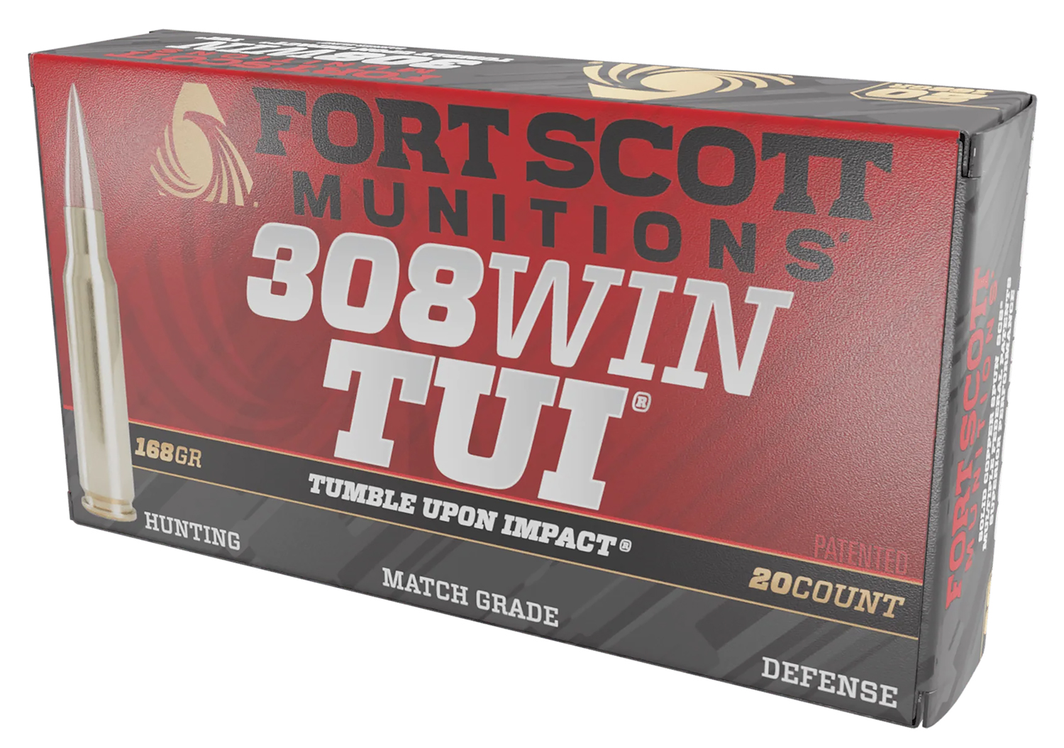 Fort Scott .308 Winchester ammunition box, 20 rounds.