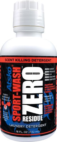 Sport-Wash Zero Residue laundry detergent bottle.
