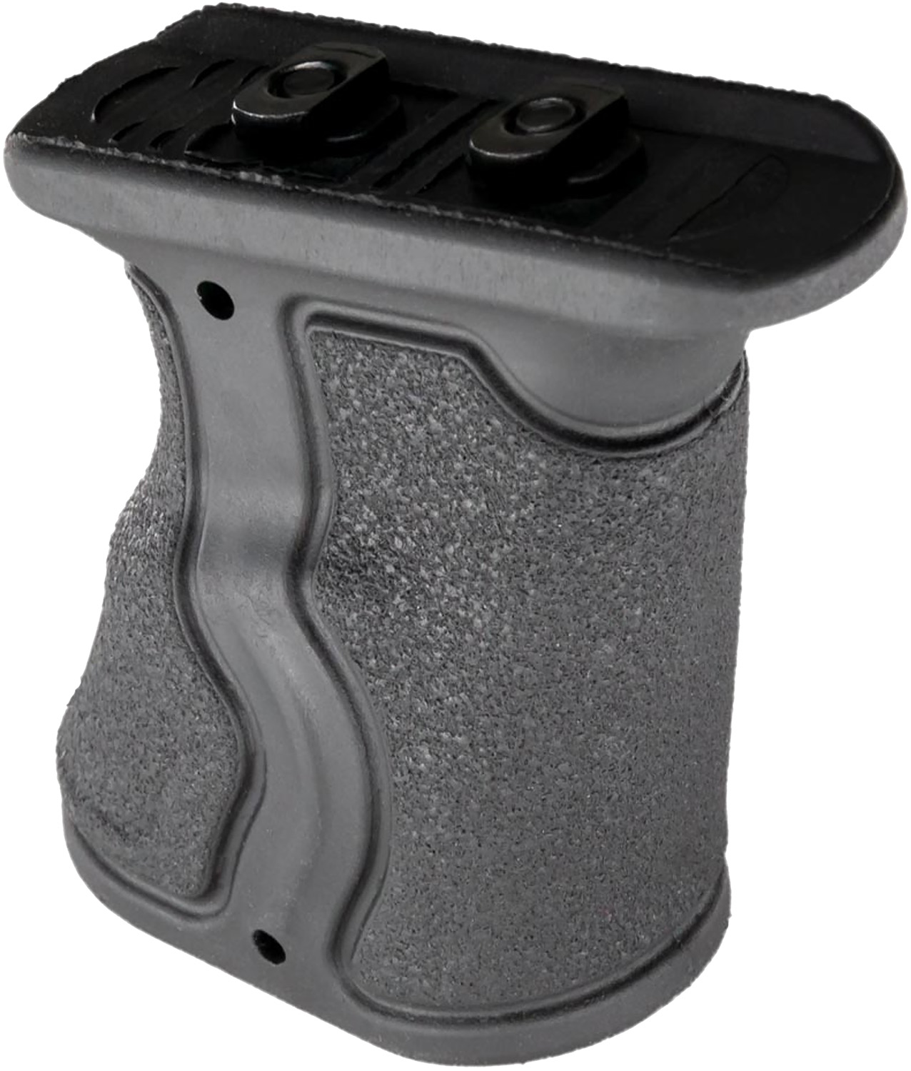 Textured black grip for improved weapon handling