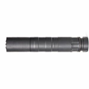 Black portable flashlight with cylindrical design.