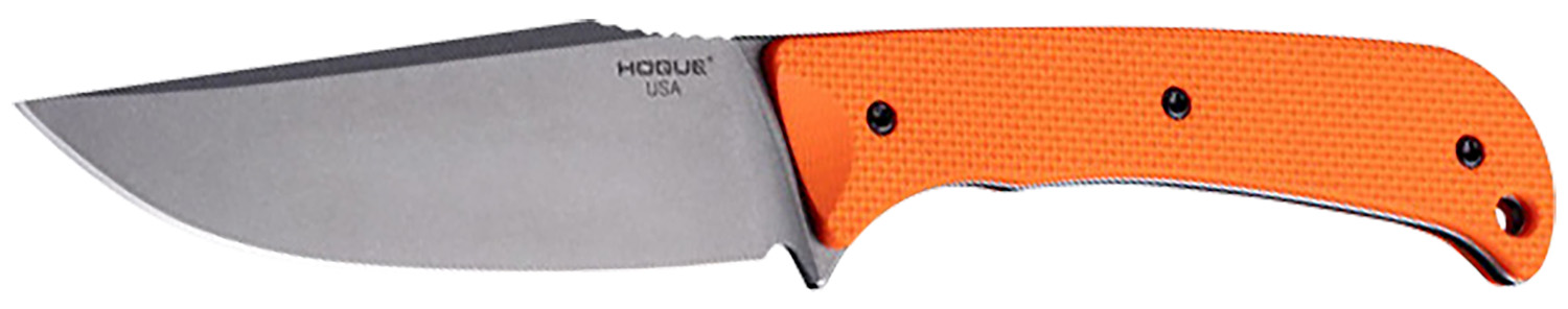Orange-handled knife with a stainless steel blade