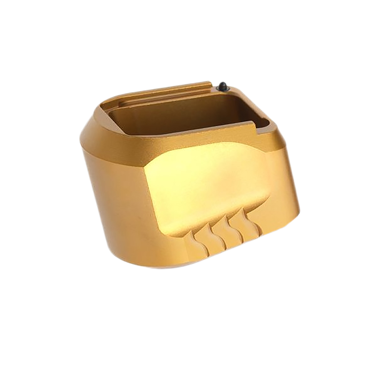 Gold anodized magazine base plate accessory