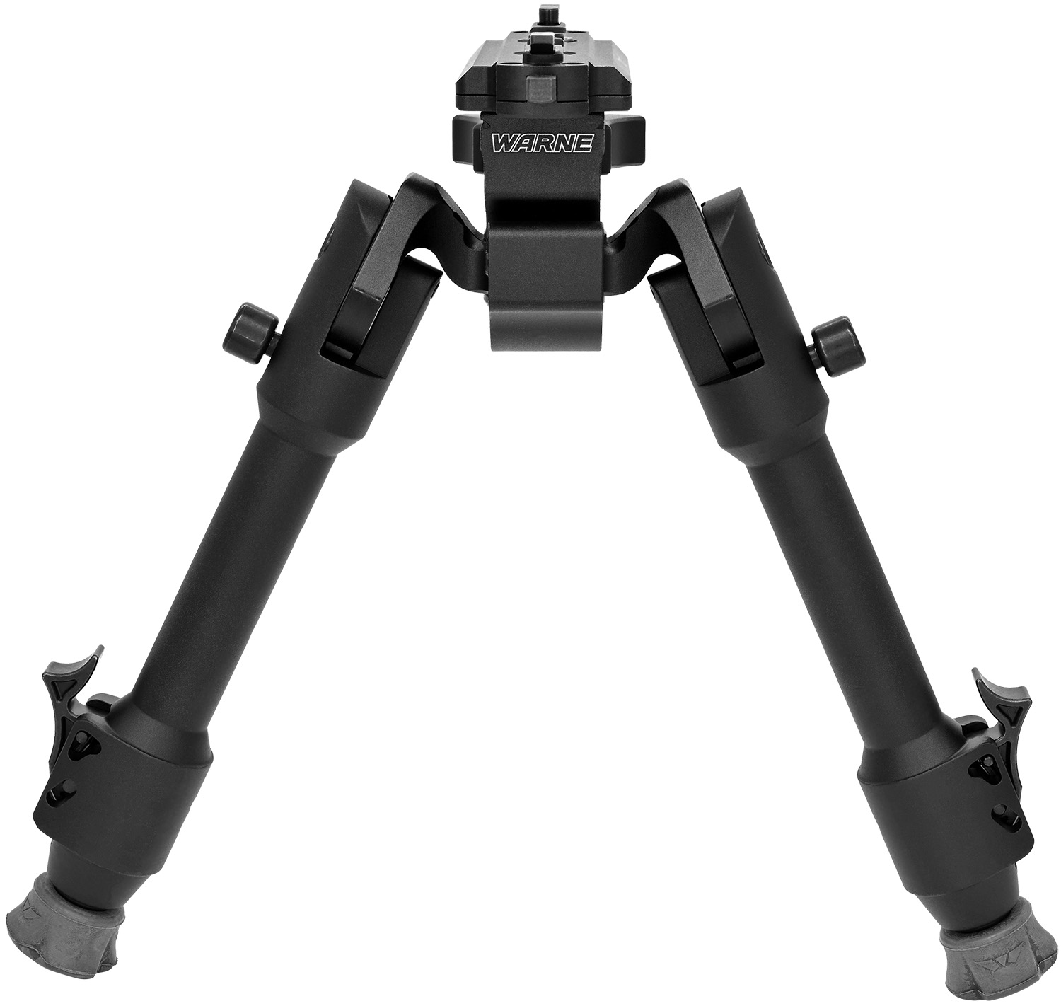 Adjustable black bipod for firearms