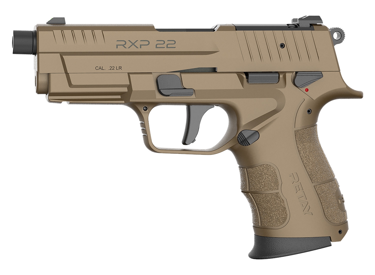 RXP 22 handgun in tan color.