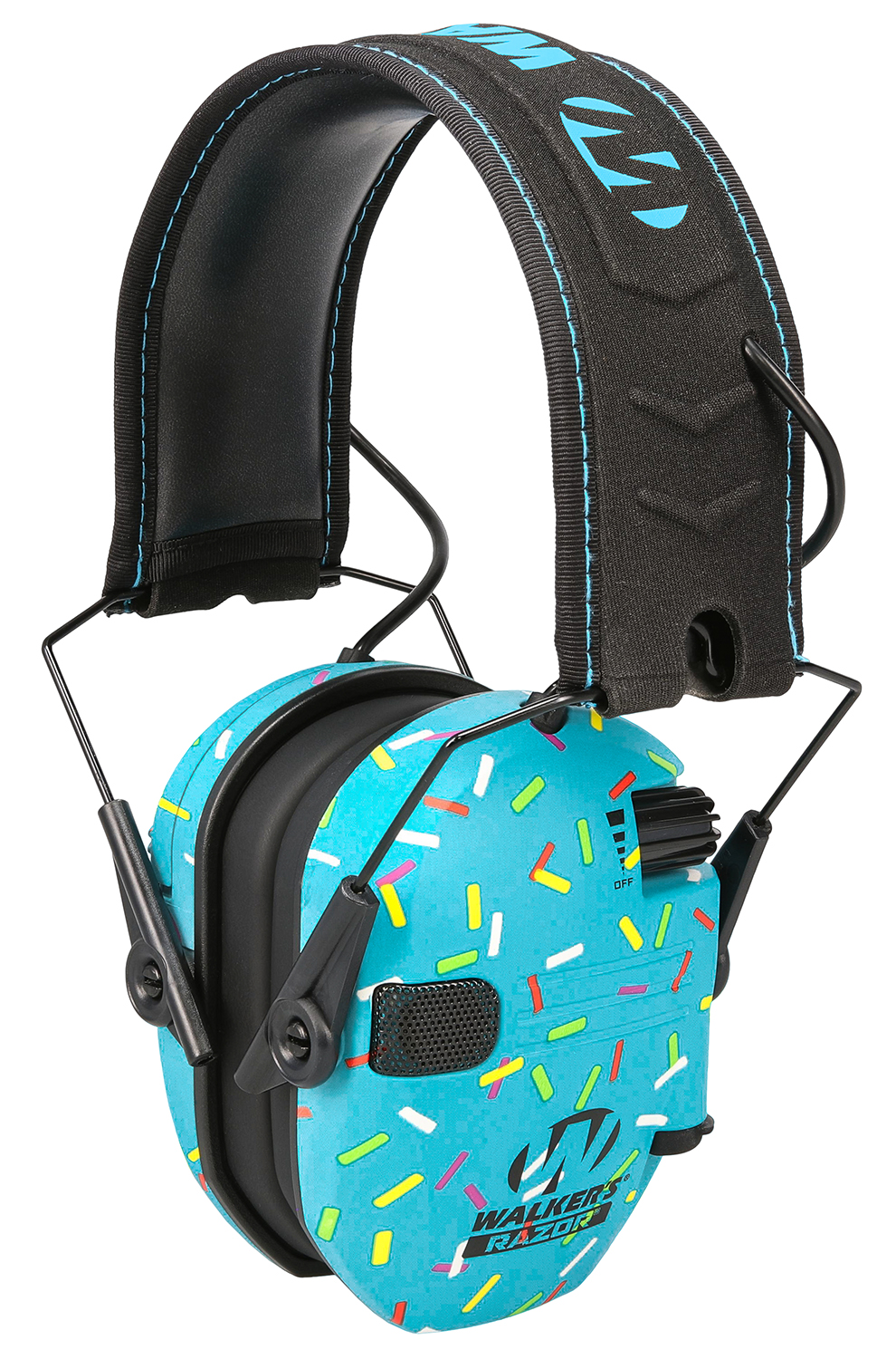 Colorful ear protection with fun design and functionality.