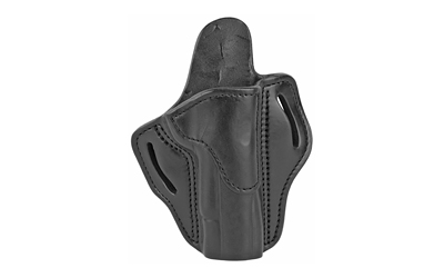 Black leather holster for firearms