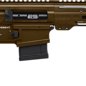 Side view of a firearm with tactical design.