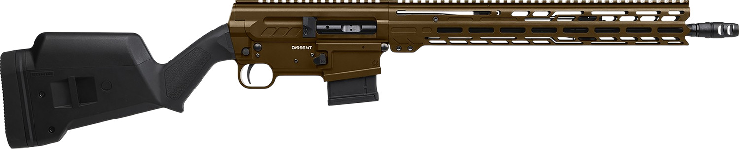 Side view of a firearm with tactical design.
