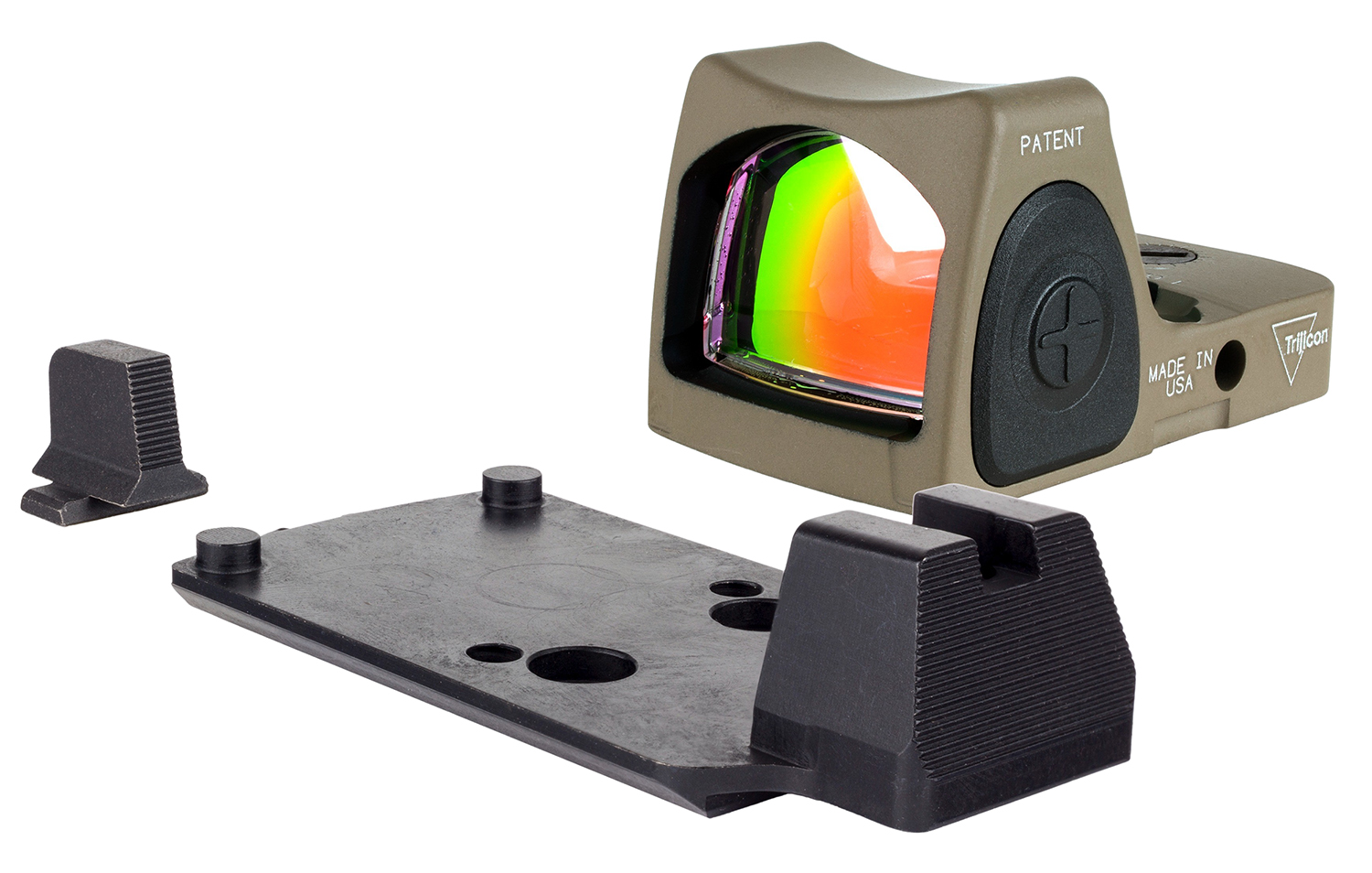 Trijicon reflex sight with mounting base and hardware