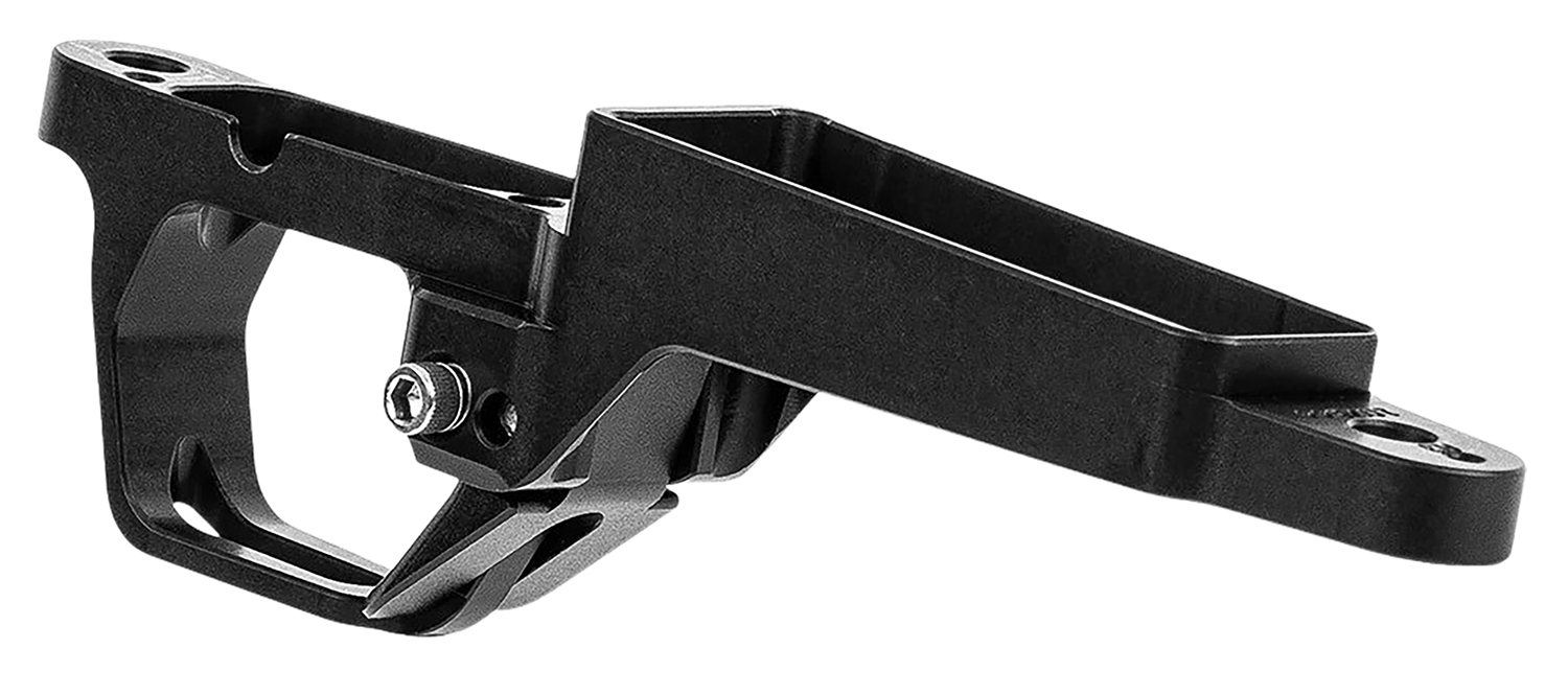 Black metal accessory component for mounting.