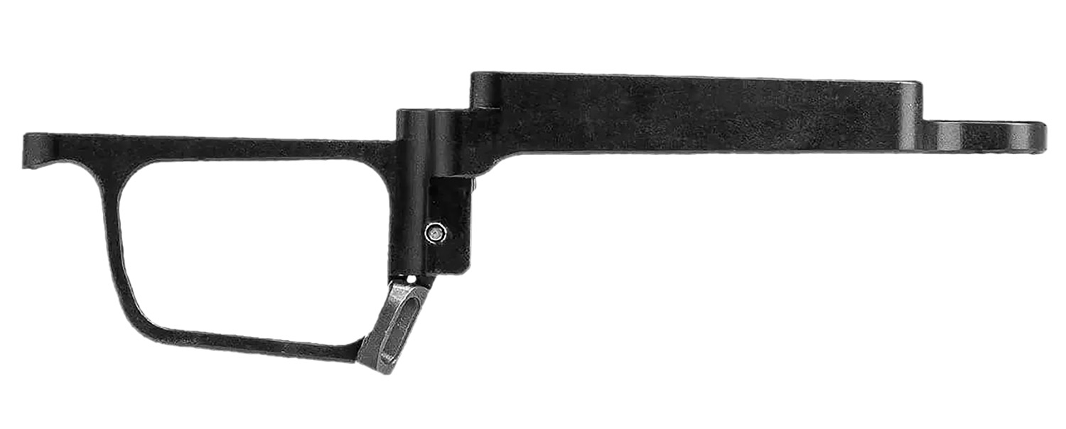 Side view of a black eyeglass frame.