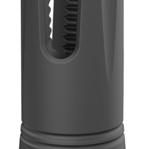 Close-up of a black adapter component.