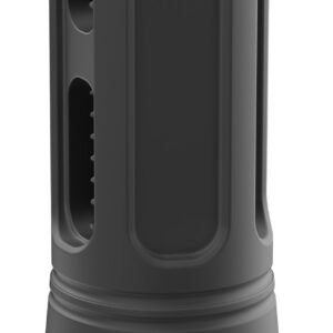 Dark-colored cylindrical object with vents.