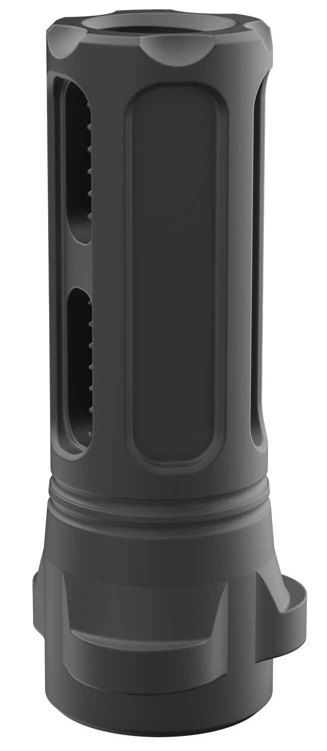 Dark-colored cylindrical object with vents.