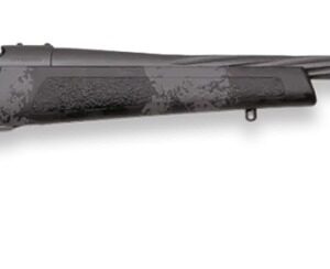 Side view of a modern hunting rifle.