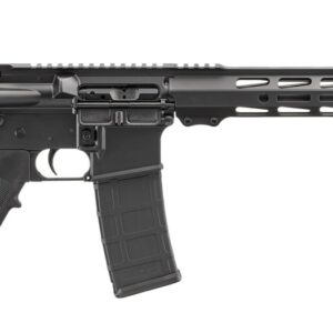 Modern tactical rifle with adjustable stock.