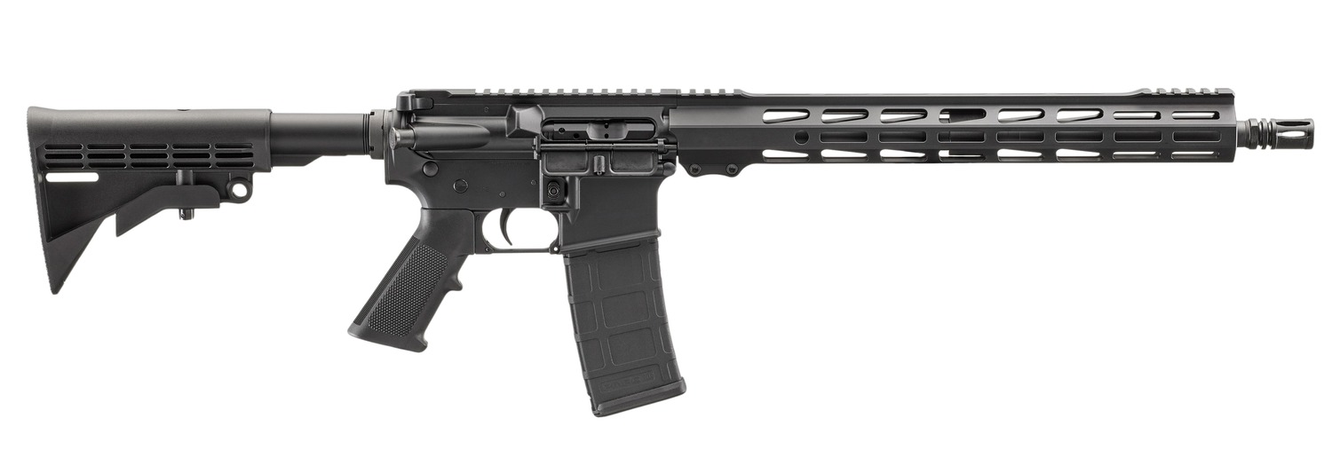 Modern tactical rifle with adjustable stock.