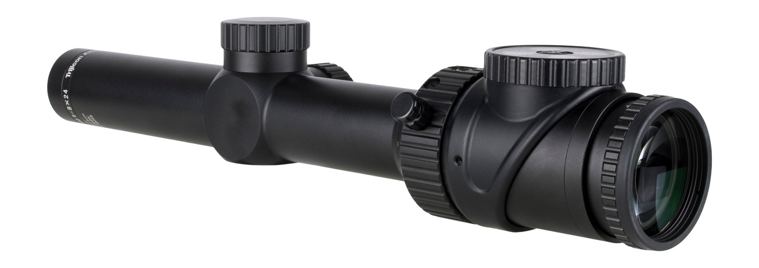 Adjustable black rifle scope with magnification
