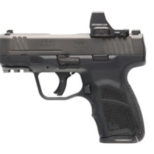Compact handgun with red dot sight mounted