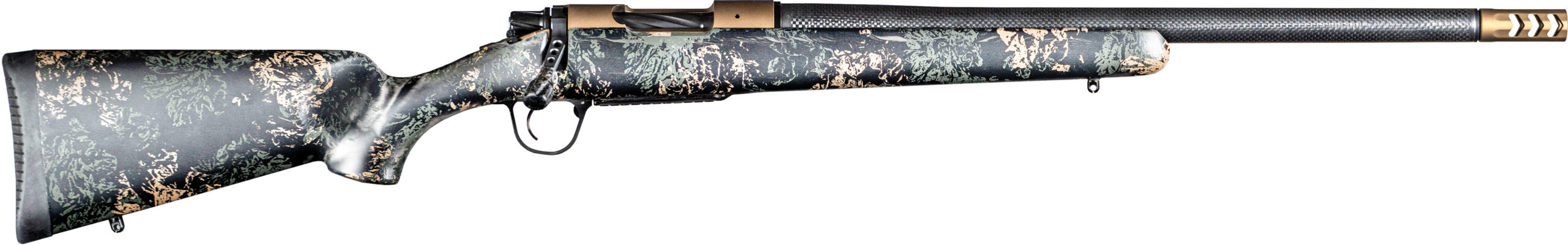 Hunting rifle with a camo design