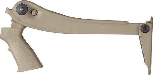 Tan folding gun stock with pistol grip.