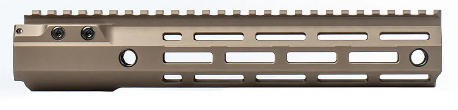 Side view of a flat, tactical rail system.