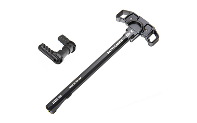 Black tactical charging handle for firearms