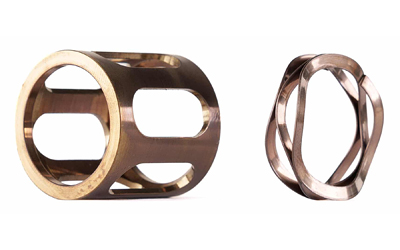 Metal rings with different shapes and designs.