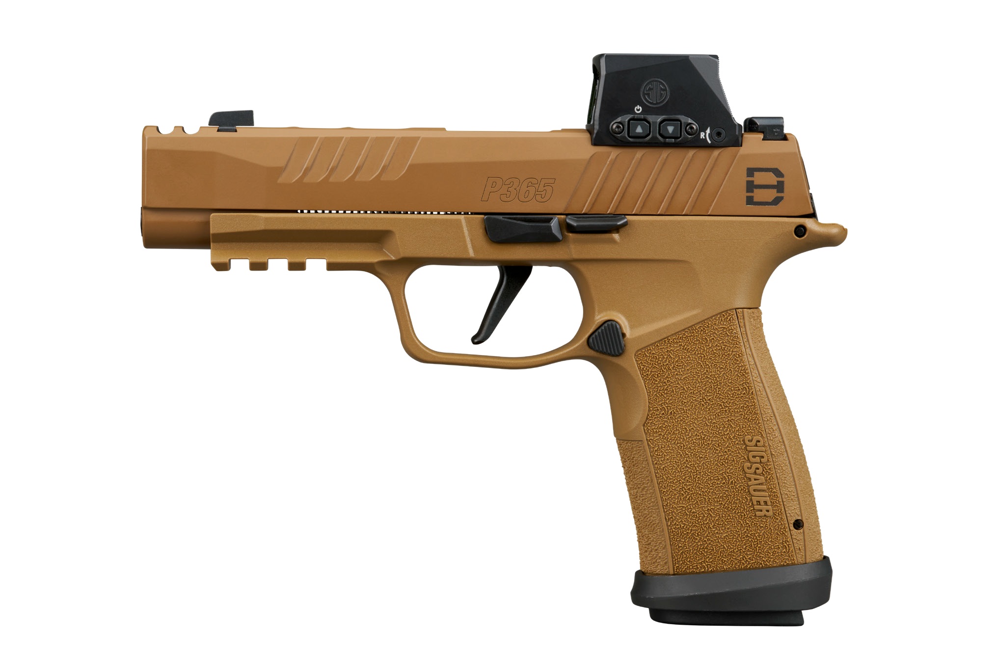 Sig Sauer P365 handgun in tan color