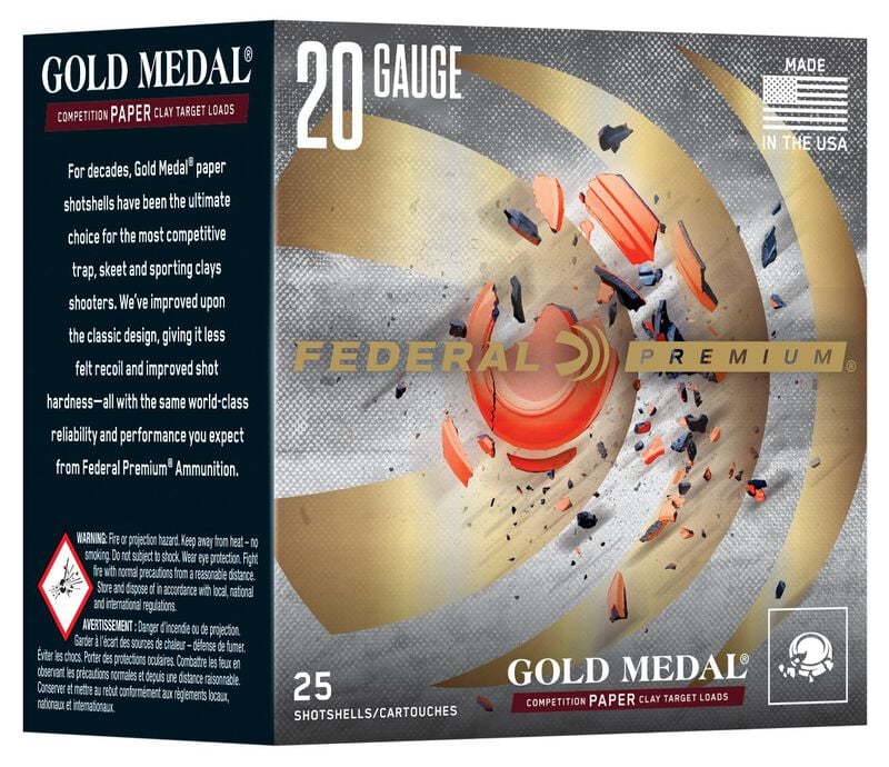 Gold Medal 20 gauge shotgun ammunition packaging