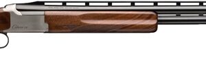 Side view of a double-barrel shotgun