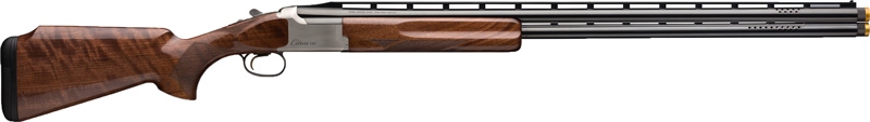 Side view of a double-barrel shotgun