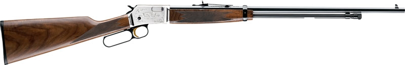 Side view of a lever-action rifle