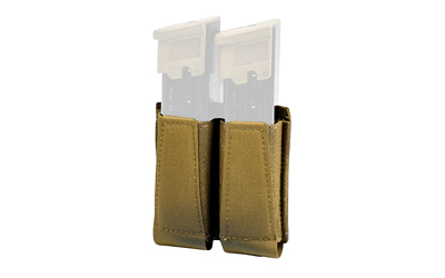 Tan double magazine pouch for firearm accessories