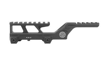 Black tactical accessory rail for firearms.