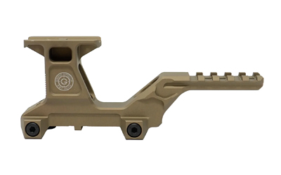Tan tactical rail mount accessory for firearms.